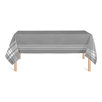 Gray & White Simple Stripes Tablecloth