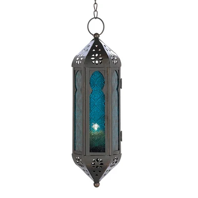 11" Ocean Blue Serenity Hanging Lamp