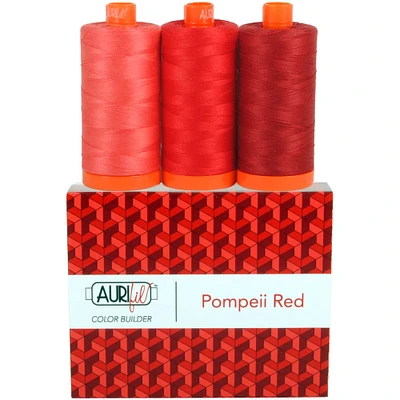 Aurifil™ 50wt Pompeii Red Cotton Color Builder Thread Collection
