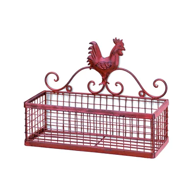 10" Red Rooster Single Wall Rack