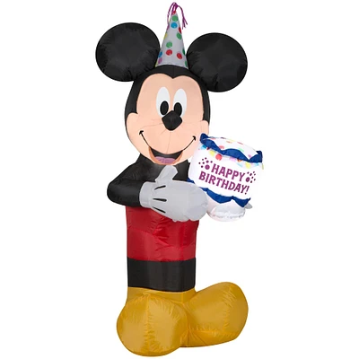 3.5ft. Airblown® Inflatable Mickey with Birthday Cake