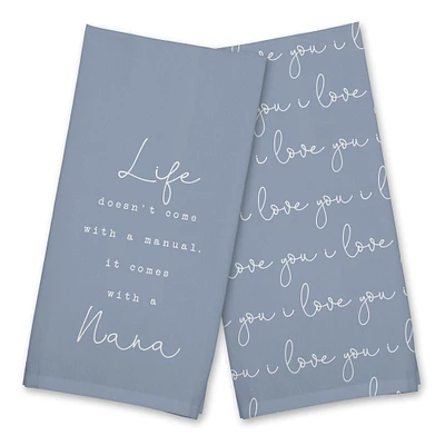 Life Comes with a Nana Cotton Twill Tea Towel Set