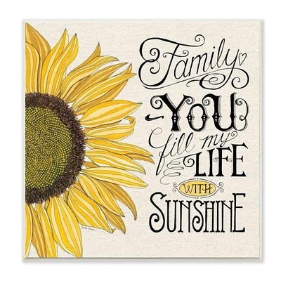 Stupell Industries You Fill My Life with Sunshine Wooden Wall Plaque