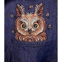 MP Studia Curious Owl Cross Stitch on Clothes Kit