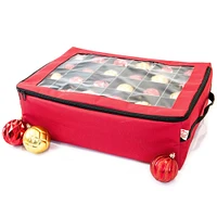 Santa's Bag 48ct. 3" Christmas Ornament Storage Box with Clear Lid