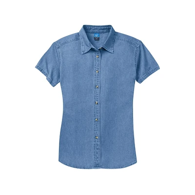 Port & Company® Ladies Short Sleeve Value Denim Shirt