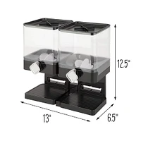 Honey Can Do Black Compact Double Cereal Dispenser