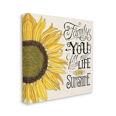 Stupell Industries You Fill My Life with Sunshine Canvas Wall Art