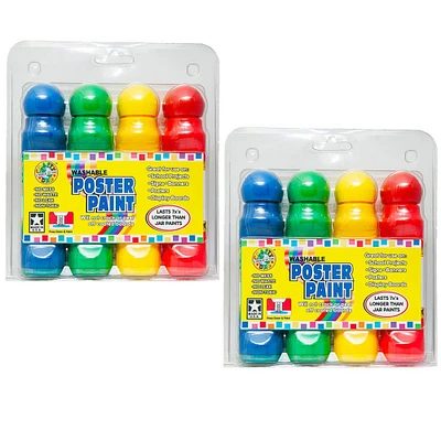 6 Packs: 2 Packs 4 ct. (48 total) Crafty Dab® Washable Poster Paint Markers