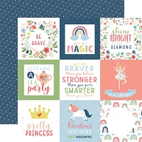 Little Dreamer Girl Double-Sided Cardstock 12"X12"-4"X4" Journaling Cards, 25 Sheets