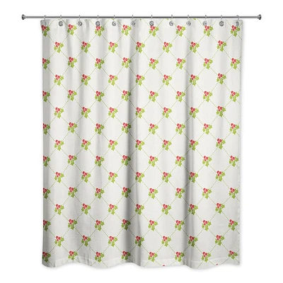 Holly Diamond Pattern Shower Curtain