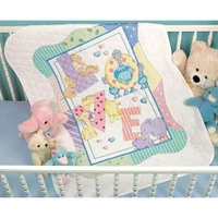 Dimensions® Zoo Alphabet Baby Hugs Quilt Stamped Cross Stitch Kit