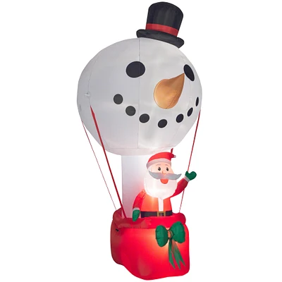 12ft. Airblown® Inflatable Christmas Giant Snowman Hot Air Balloon with Santa