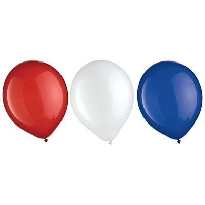Patriotic Red White & Blue Balloons, 144ct.
