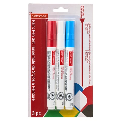 12 Packs: 3 ct. (36 total) Patriotic Broad Line Paint Pen Set by Craft Smart®