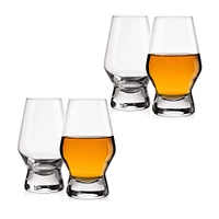 JoyJolt® 8oz. Halo Crystal Whiskey Glasses, 4ct.