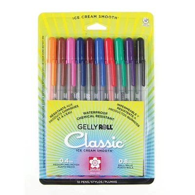 Sakura® Gelly Roll® Medium 10 Color Gel Pen Set