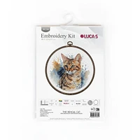 Luca-S Bengal Cat Counted Cross Stitch Kit with Display Hoop