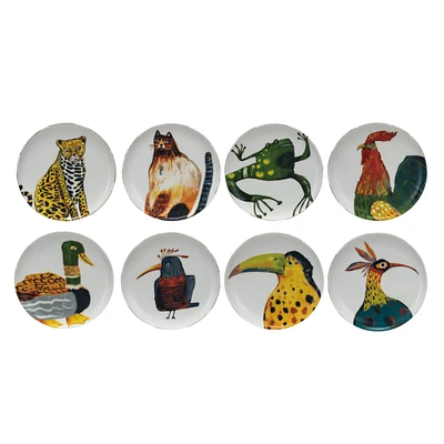 Hello Honey® 6" Animal Design Stoneware Plate, 8ct.