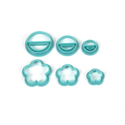 12 Pack: Half-Circles & Flowers Clay Cutter Set by Bead Landing™