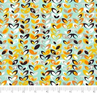 SINGER Retro Aqua Cotton Fabric