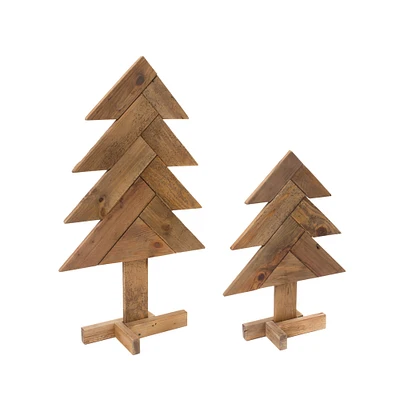 Rustic Wood Pine Tree Set