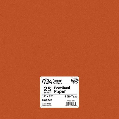 PA Paper™ Accents 12" x 12" 80lb. Pearlized Paper, 25 Sheets