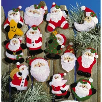 Design Works™ Lots of Santas Felt Ornament Applique Kit