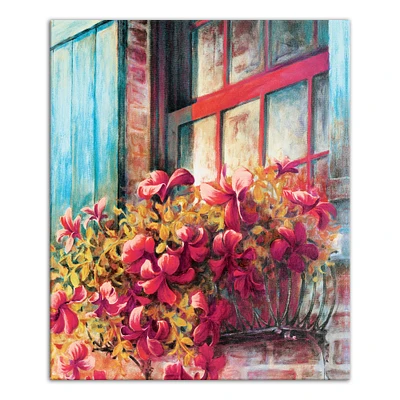 Bright Windowboxes Canvas Wall Art