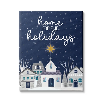 Stupell Industries Home For The Holidays Night Sky Canvas Wall Art