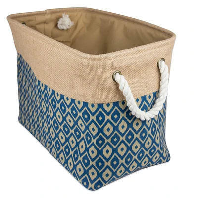 DII® Medium Ikat Rectangle Burlap Bin