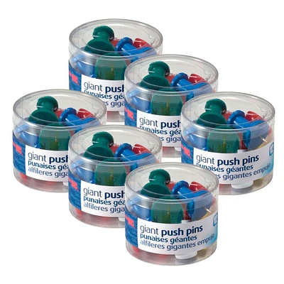 Officemate® Giant Push Pins, 6 Packs of 12