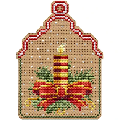 Colonial Needle Christmas Candle Ornament Counted Cross Stitch Kit