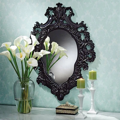 Design Toscano 36.5" Madame Antoinette Ebony Salon Mirror