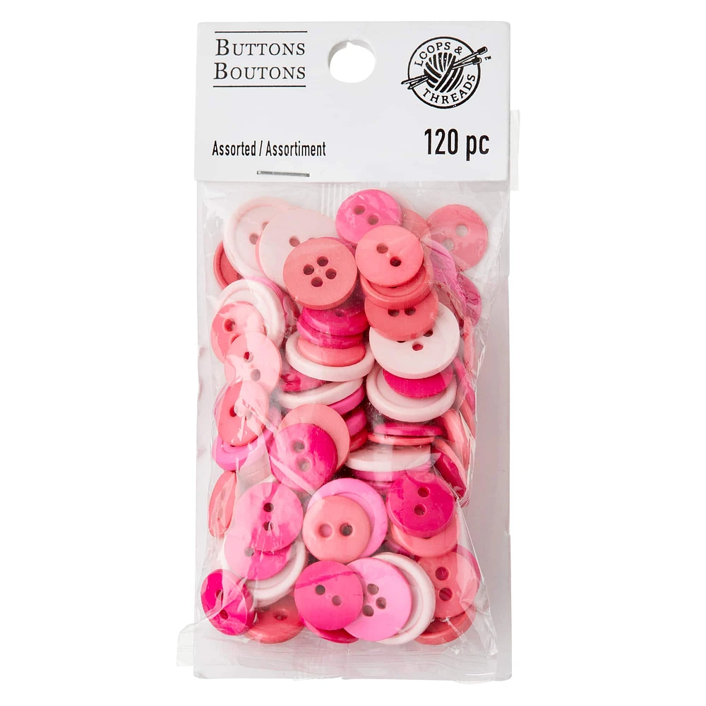 Favorite Findings™ Buttons, Pink Assortment