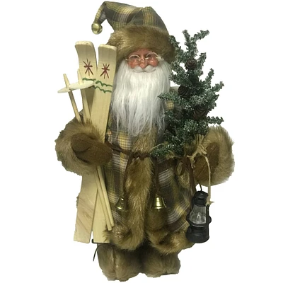 Santa's Workshop 15" Woodsman with Skis Figurine