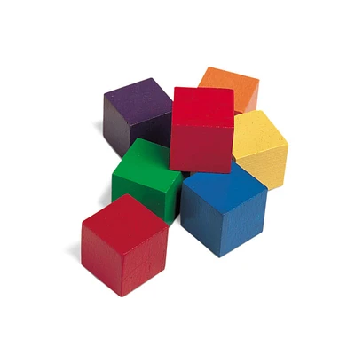 Learning Resources 1" Wooden Color Cubes, 102 Pieces