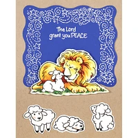 Stampendous® Lion Lamb Frame Perfectly Clear Stamps