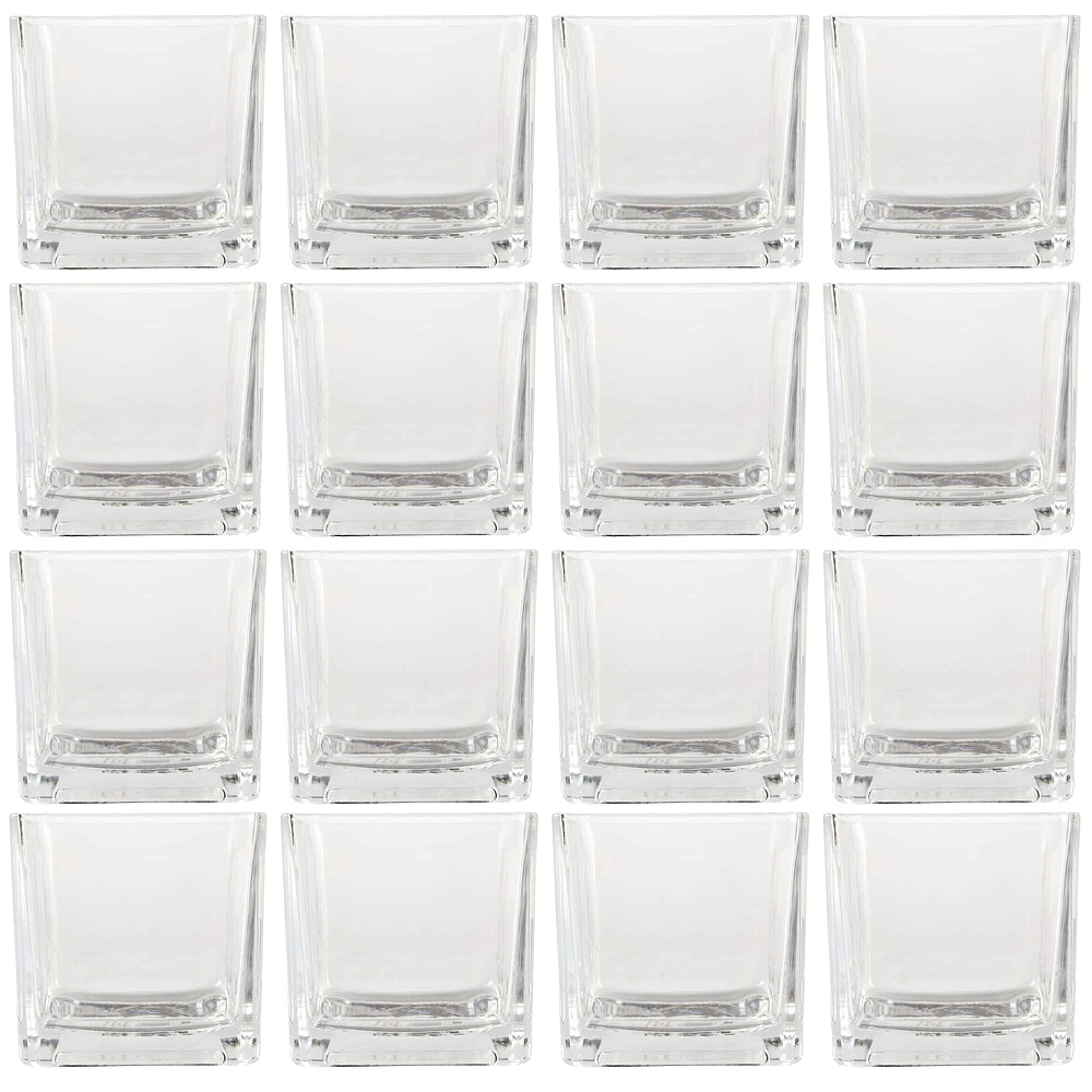 12 Pack: 6" Cube Glass Vase by Ashland®