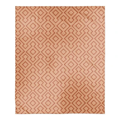 Terracotta Diamond 50" x 60" Sherpa Fleece Blanket