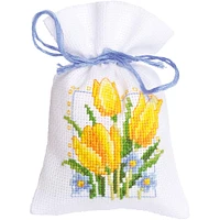Vervaco Spring Flowers Counted Cross Stitch Sachet Bags Kit