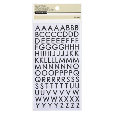 12 Pack: Glitter Block Alphabet Stickers by Recollections