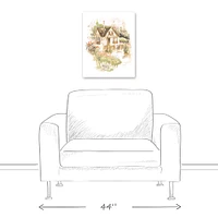 Watercolor Cottage Canvas Wall Art