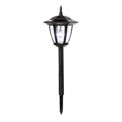 Glitzhome® 25.5" Solar Powered LED Light with Ground Stake & Mounting Pole