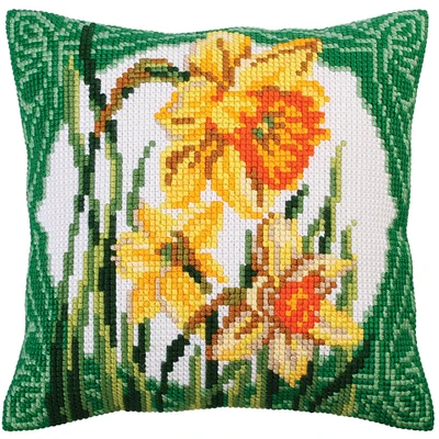 RTO Collection D'Art Narcissus Stamped Needlepoint Cushion