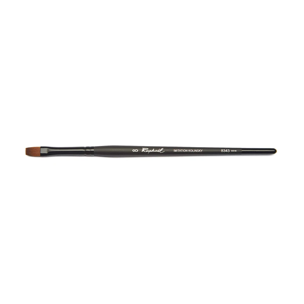 Raphael Synthetic Kolinsky Watercolor Short Handle Flat Brush