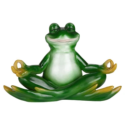 Design Toscano 12" Strike a Pose Zen Yoga Frog Statue