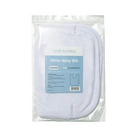 Craft Express White Baby Bibs, 4ct.