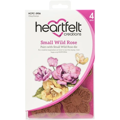 Heartfelt® Creations Wild Rose Cling Stamp Set
