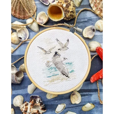 Alisa Wind From The Sea. Seagulls Cross Stitch Kit